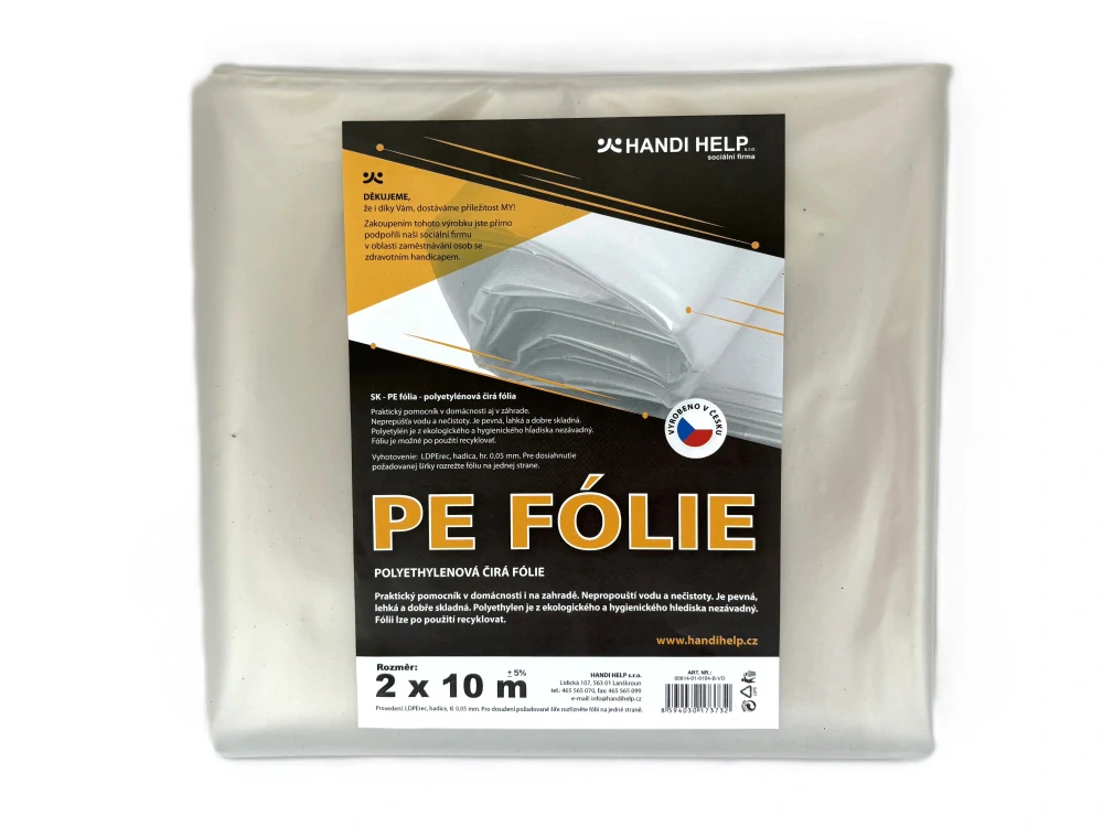 Fólie LDPErec A; 2 x 10 m; tl. 0,05; čirá