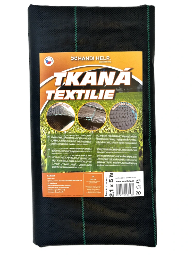 Tkaná textilie 2,1 x 5 m; černá