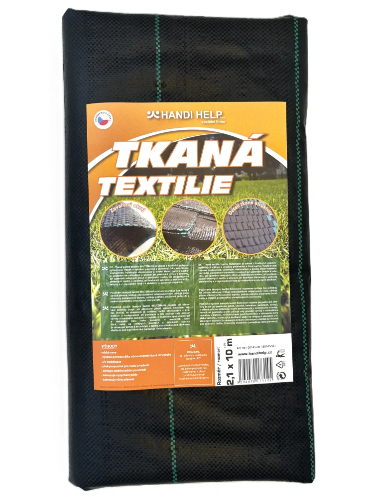 Tkaná textilie 2,1 x 10 m; černá