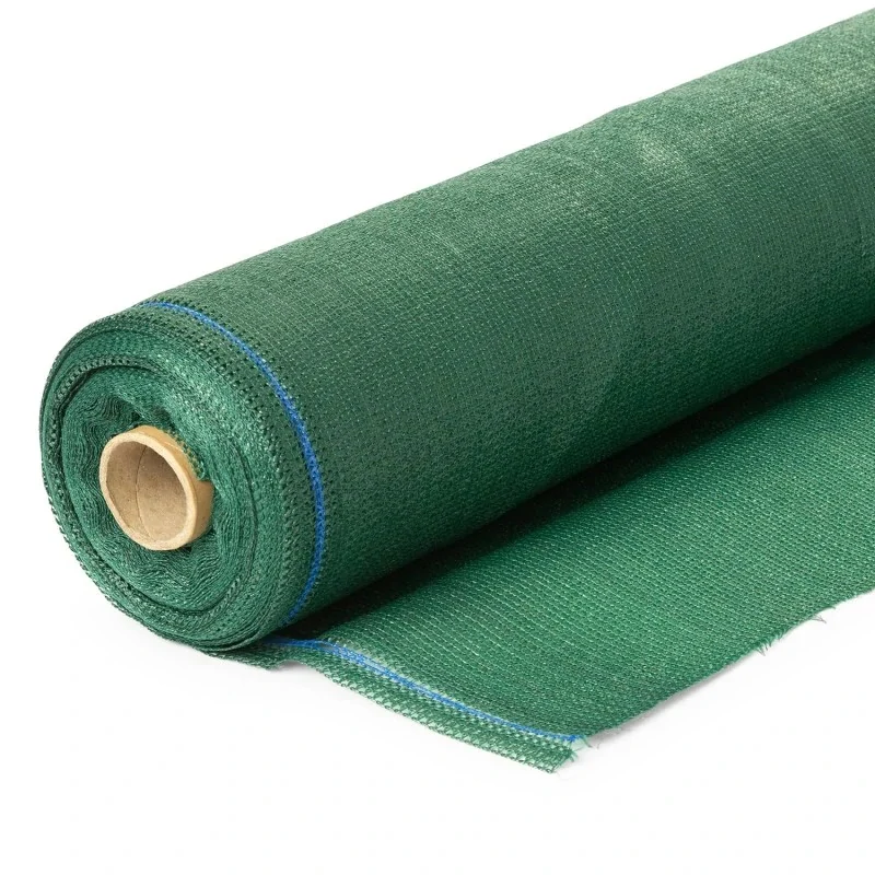 Stínící tkanina 1,5x5 m / síť na lešení, JASNĚ ZELENÁ, zastínění 45%