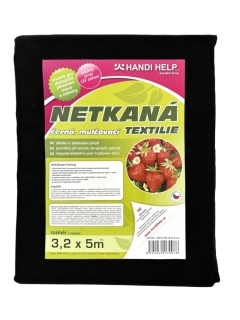 Mulčovací netkaná textilie černá 3,2 x 5 m